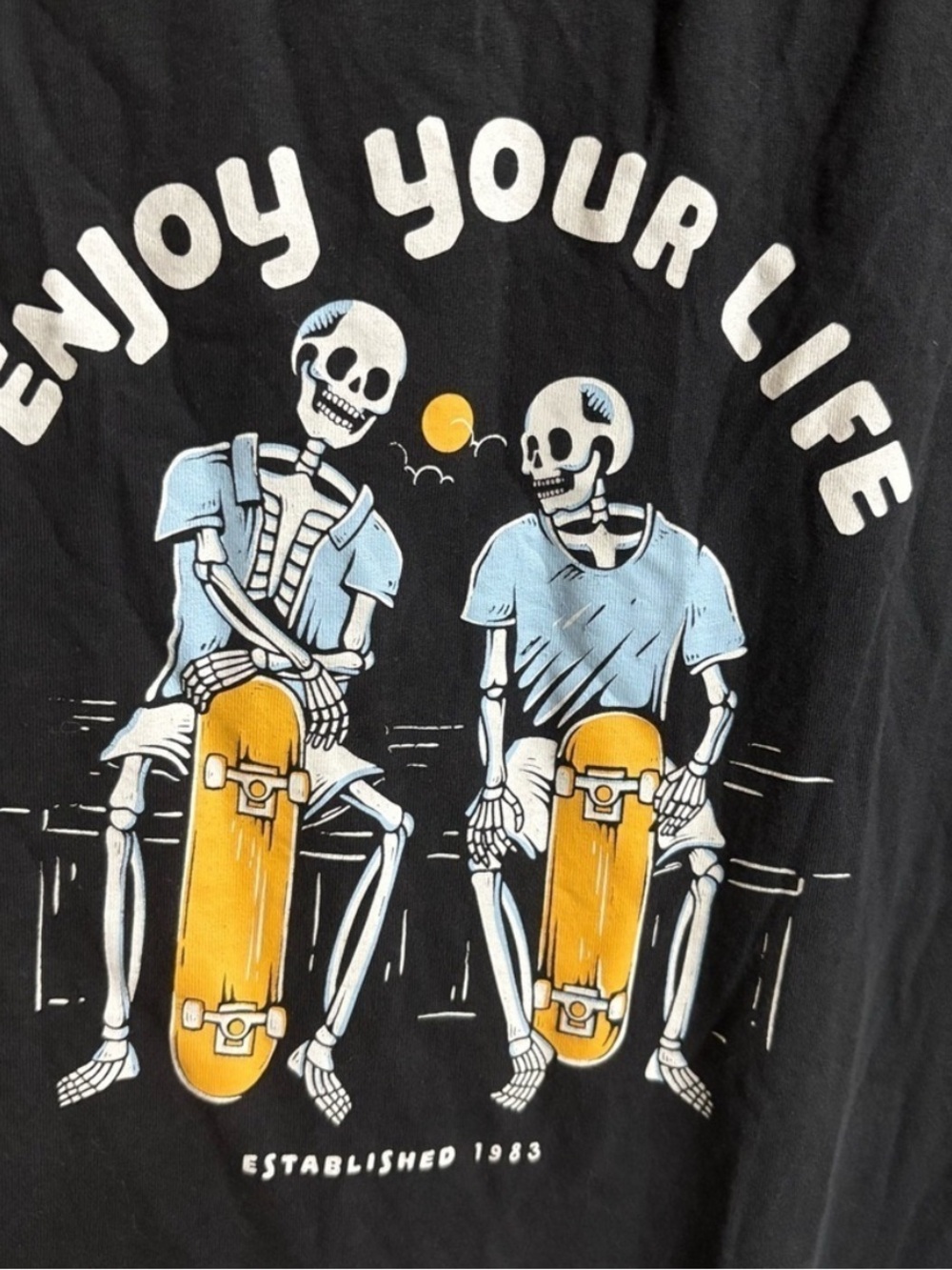 Z/C Enjoy Your Life Graphic Tee - Black large - Picture 6 of 6